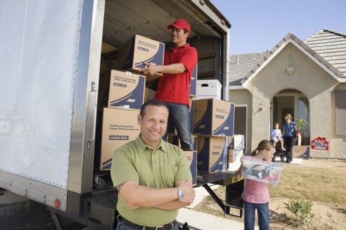Moving van loaded for a home relocation in Hydepark