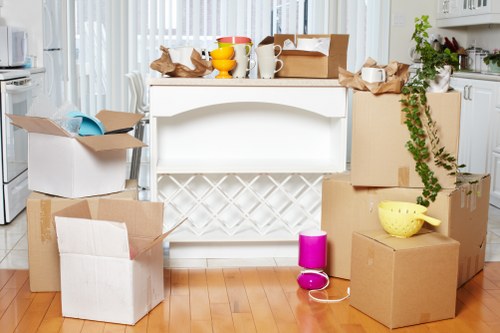 Packing and protective materials used by a local removal company