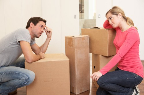 Office furniture being prepared for a Hydepark business relocation
